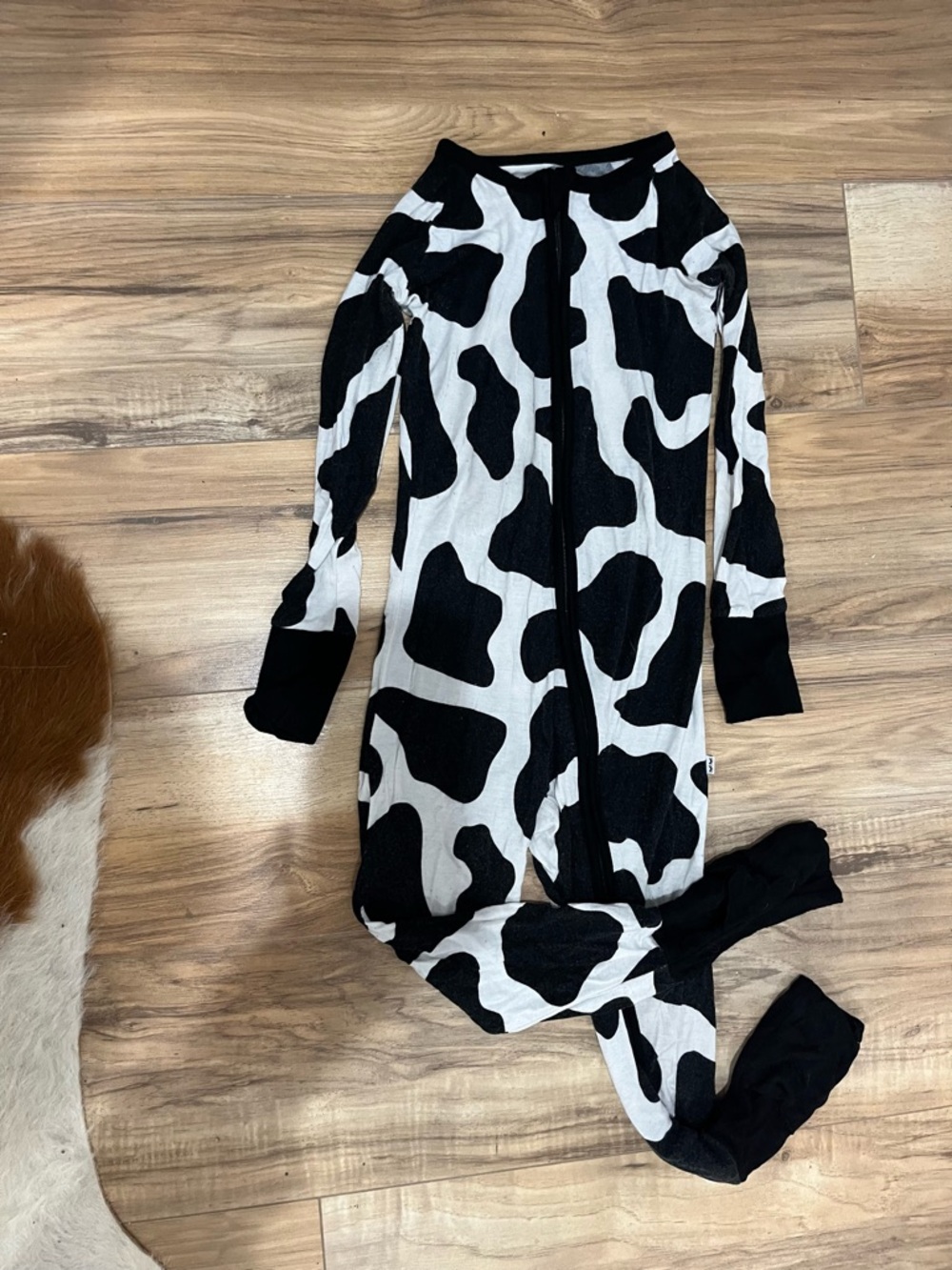 Little Sleepies Black and White Cow Print Kids Pajamas